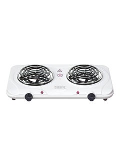 Buy Dual Burner Cooking Stove 2000W RE-4-015 White/Silver in Saudi Arabia