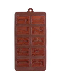 Buy Multipurpose Number Bake Mold Brown 8.5x4x1inches in UAE