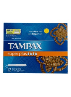 اشتري سدادات Tampax Super Plus،(12قطعة) في الامارات