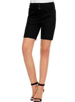 Buy Relaxed Fit Casual Cargo Shorts Black in UAE