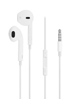 Buy In-Ear Earphones With Remote Mic White in Egypt
