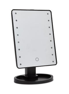 Buy Makeup Mirror With Built In LED Lights Black in Saudi Arabia