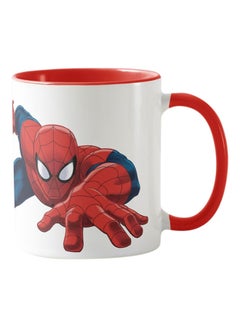 Buy Spiderman Design Mug White & Red in UAE