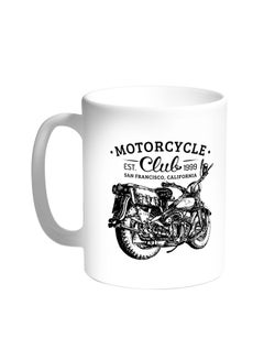 Buy Motorcycle Printed Coffee Mug White in Egypt