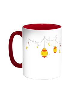 Buy Ramadan Lanterns Printed Coffee Mug Red/White in Egypt