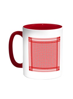 Buy Shammagh Printed Coffee Mug Red/White in Saudi Arabia