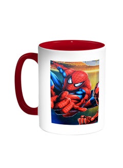 Buy Spiderman Printed Coffee Mug Red/White in Egypt