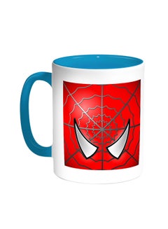 Buy Spiderman Printed Coffee Mug Turquoise/White in Saudi Arabia