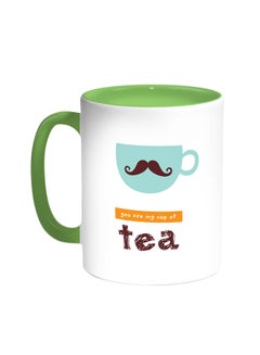Buy You Are My Cup Of Tea Printed Coffee Mug Green/White in Saudi Arabia