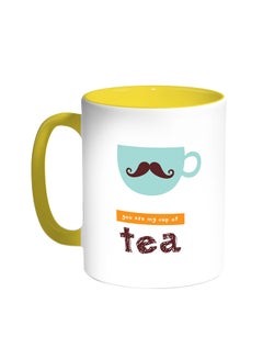 Buy You Are My Cup Of Tea Printed Coffee Mug Yellow/White 11ounce in Saudi Arabia