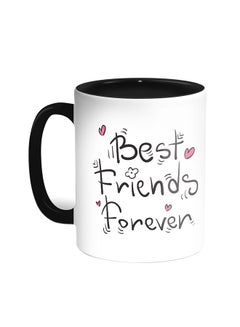 اشتري Best Friends Forever Printed Coffee Mug Black/White 11ounce في مصر