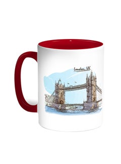 Buy Bridge Of London Printed Coffee Mug Red/White in Saudi Arabia