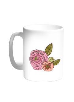 Buy Fees Roses Printed Coffee Mug White in Saudi Arabia
