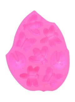 Buy Multipurpose Butterfly Silicone Bake Mould Pink 10x8x2inch in UAE