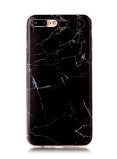 Buy IMD Marble Pattern Protective Case Cover For Apple iPhone 7 Plus Black in Saudi Arabia