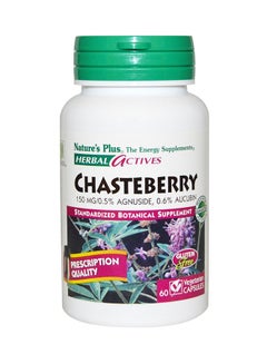 Buy Vegcaps Herbal Actives Chasteberry - 60 Capsules in UAE