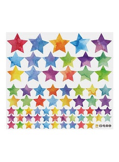 Buy Star Shaped Wall Sticker Red/Green/Blue 50x45centimeter in UAE