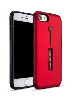 Buy Plastic Drop Resistant Snap Case Cover With Slide Holder For Apple iPhone 6 Red in UAE