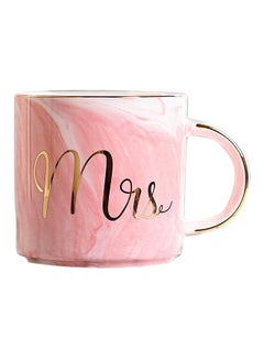 Buy Mrs Printed Ceramic Coffee Mug Pink in UAE