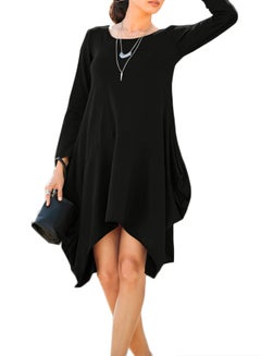 Buy Corset Long Sleeves Dress Black in UAE