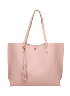 اشتري Faux Leather Tote Bag Pink في السعودية