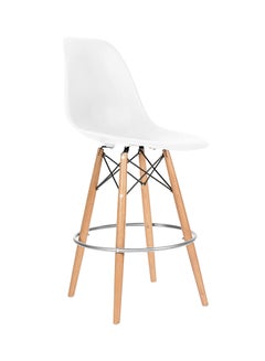 Buy Plastic Bar Chair White/Beige/Silver 54x106x44cm in Egypt