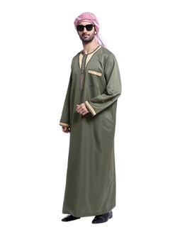 Buy Long Sleeves Arabi Kandora Green in UAE