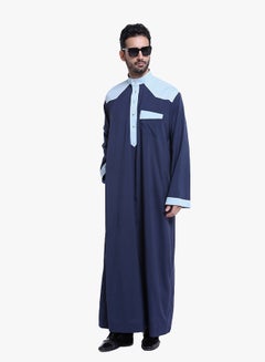 Buy Long Sleeves Arabi Kandora Dark Blue in Saudi Arabia