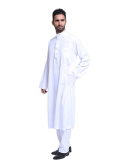 Buy Long Sleeves Arabi Kandora White in UAE