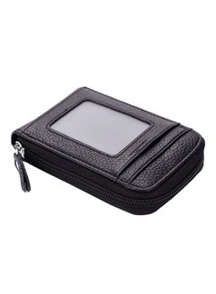 Buy Multifunctional Leather Credit Card Holder Black in UAE