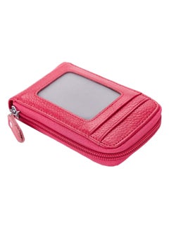 Buy Multifunctional Leather Credit Card Holder Red in Saudi Arabia