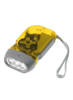 Buy 3-LED Dynamo Hand Press Flashlight Torch Yellow in Saudi Arabia