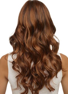 Buy Wavy & Curly Full Head Hair Wig Brown in UAE