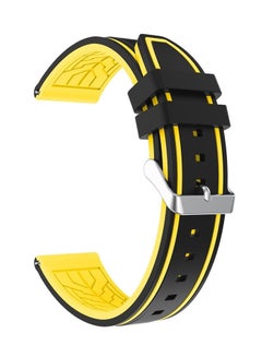 Buy Replacement Watch Band For Samsung Gear S3 Frontier/Classic Yellow/Black in Saudi Arabia