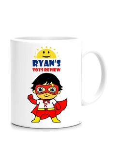 Buy Ryan Toy Review Fan Mug White/Red/Yellow 10cm in UAE