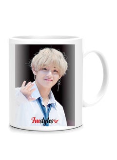 Buy BTS Taehyung Printed Mug White 10cm in Saudi Arabia
