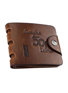 Buy Genuine Leather Retro Man Wallet Brown in Saudi Arabia