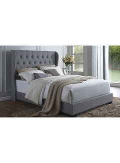 اشتري DG Casa Exeter Wingback Bed Grey Super King في الامارات