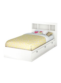 Buy Spark Twin Mates Bed With Mattress White Medium in UAE
