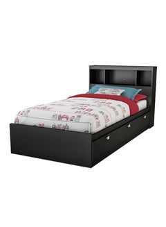 Buy Spark Twin Mates Bed With Mattress Black/White Single in UAE