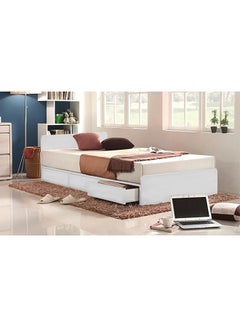 Buy 3-Drawer Storage Bed Without Mattress White Single in UAE