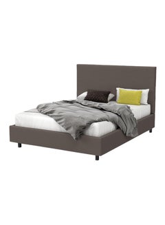 اشتري Wilmut Upholstered Bed With Mattress Grey/White Super King في الامارات