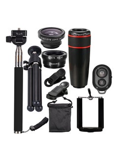 Buy 10-In-1 Phone Camera Lens Kit Black in Saudi Arabia
