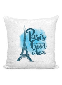 eiffel tower sequin pillow
