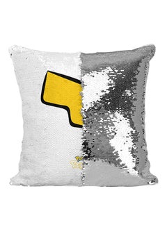 اشتري Pokémon Go Game Pikachu Tail Sequin Throw Pillow Silver/White/Yellow 16x16inch في الامارات