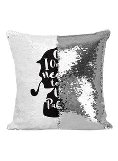 اشتري Get Out Mind Place Quote Sherlock Holmes TV Show Sequined Throw Pillow Grey/White/Black 16x16inch في الامارات