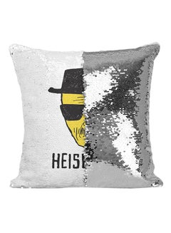 اشتري Heisenberg Face Sequin Throw Pillow فضي/أبيض/أصفر 16x16 بوصة في الامارات