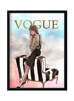 Buy Vogue Wooden Framed Wall Art Painting Multicolour 33 x 22 x 2cm in UAE