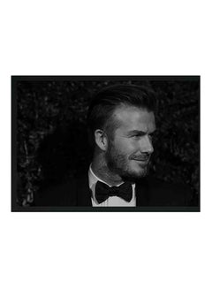 Buy David Beckham Wooden Framed Wall Art Painting Black/White in Saudi Arabia