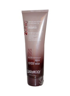 Buy 2Chic Brazilian Keratin And Argan Ultra-Sleek Shampoo 250ml in UAE